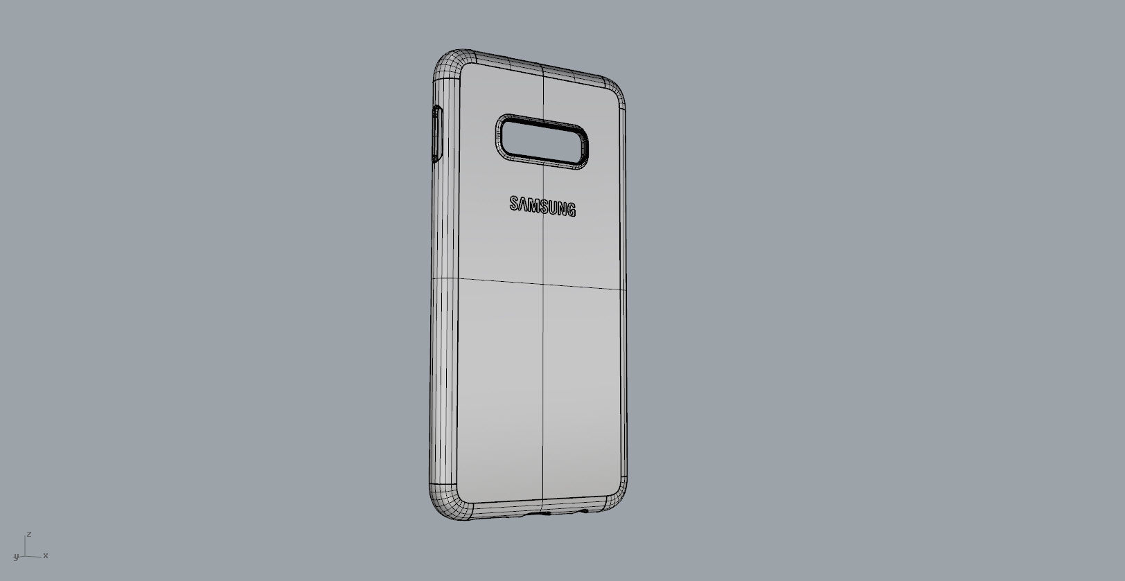 Samsung Galaxy S10e black rubber case design 3D print model_13