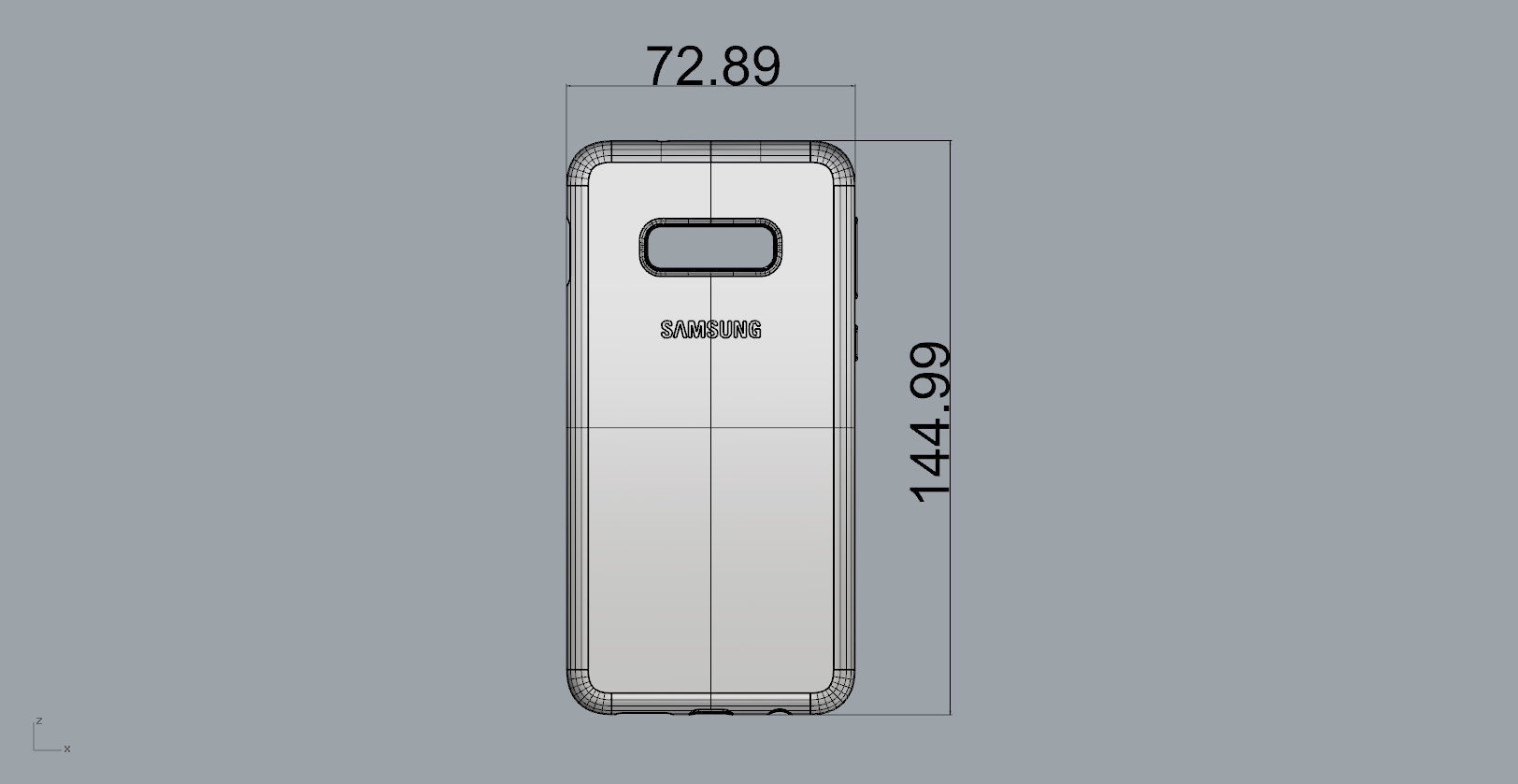 Samsung Galaxy S10e black rubber case design 3D print model_30