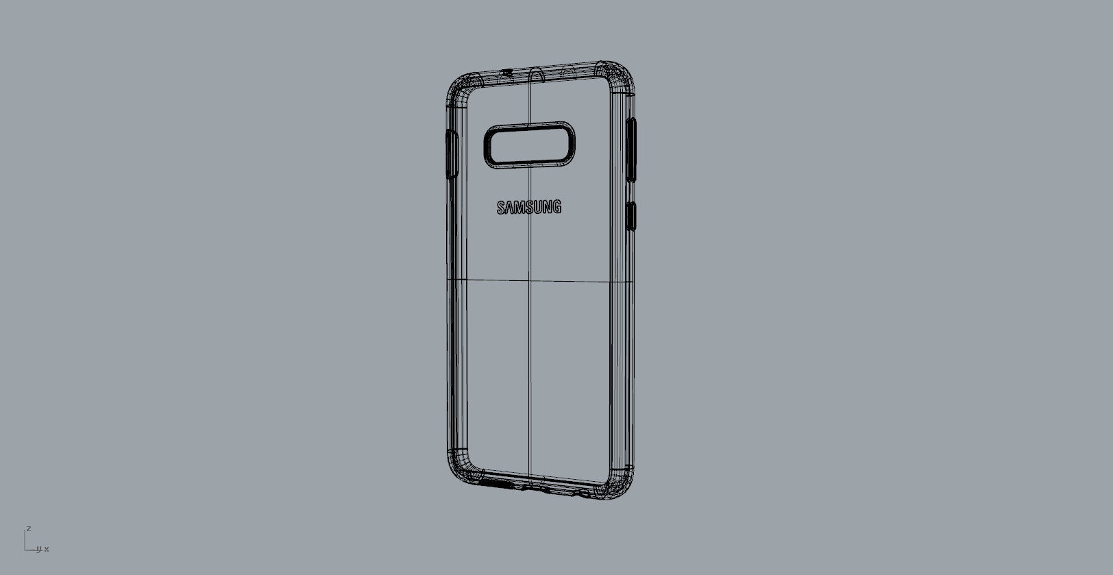 Samsung Galaxy S10e black rubber case design 3D print model_26