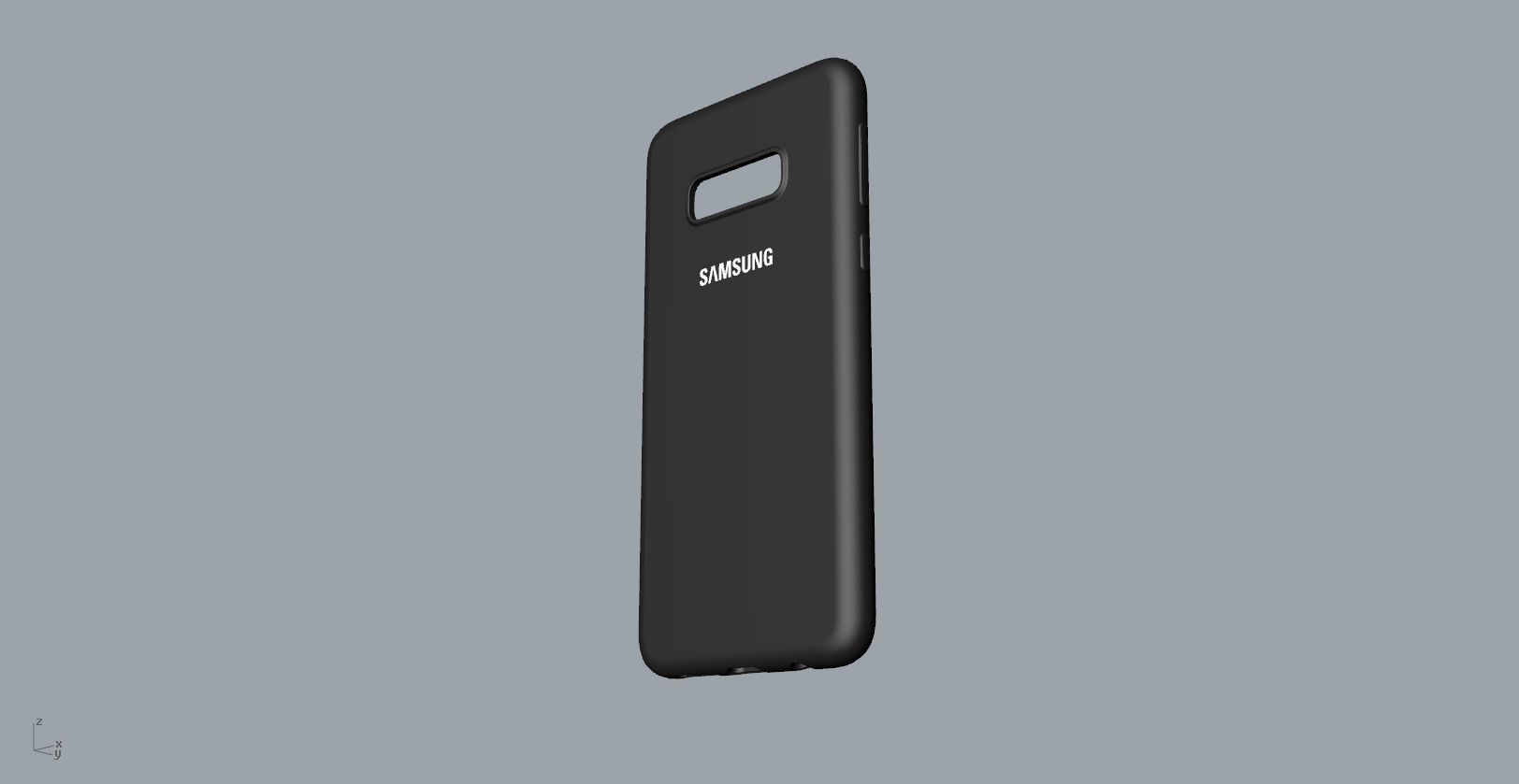 Samsung Galaxy S10e black rubber case design 3D print model_1