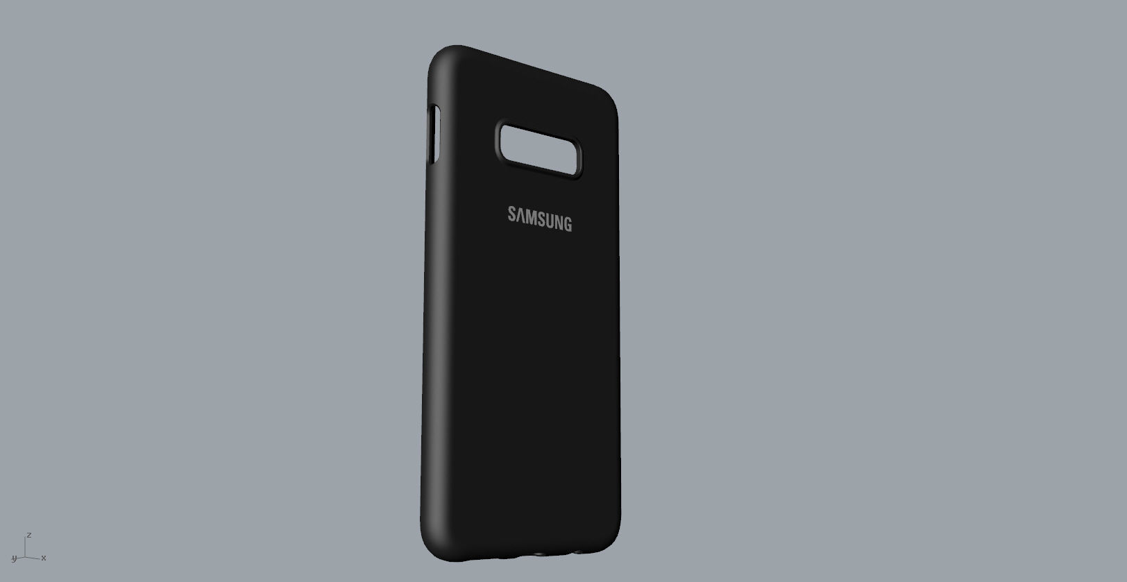 Samsung Galaxy S10e black rubber case design 3D print model_8