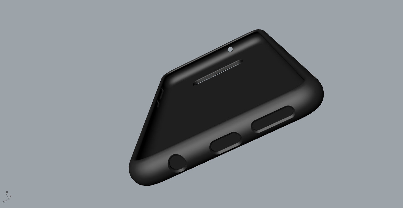 Samsung Galaxy S10e black rubber case design 3D print model_2