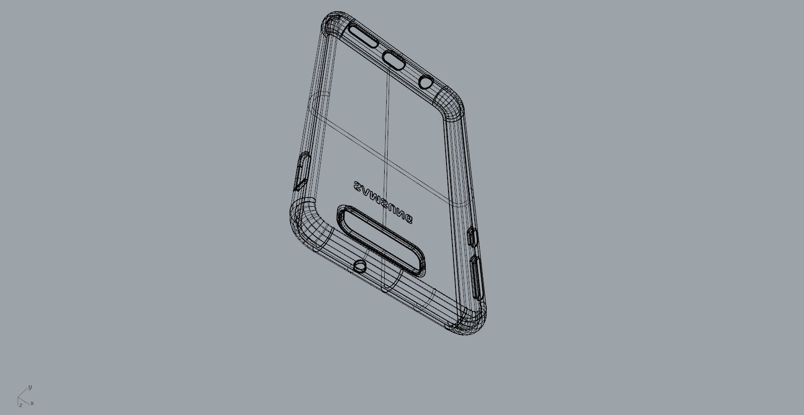 Samsung Galaxy S10e black rubber case design 3D print model_28