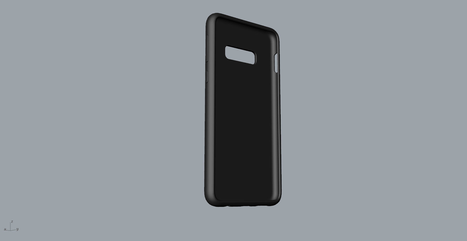 Samsung Galaxy S10e black rubber case design 3D print model_9