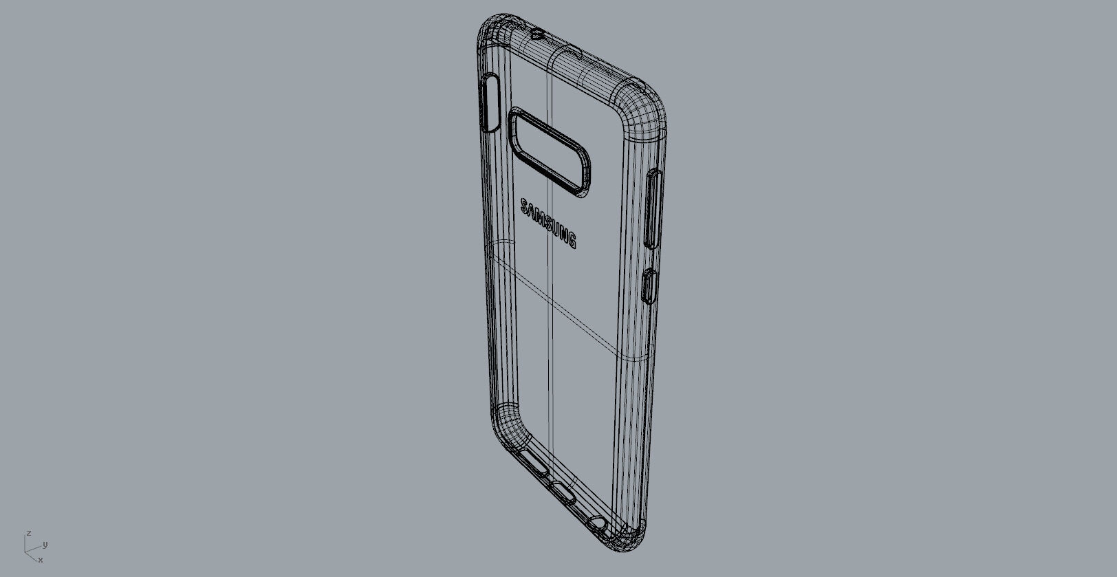 Samsung Galaxy S10e black rubber case design 3D print model_27