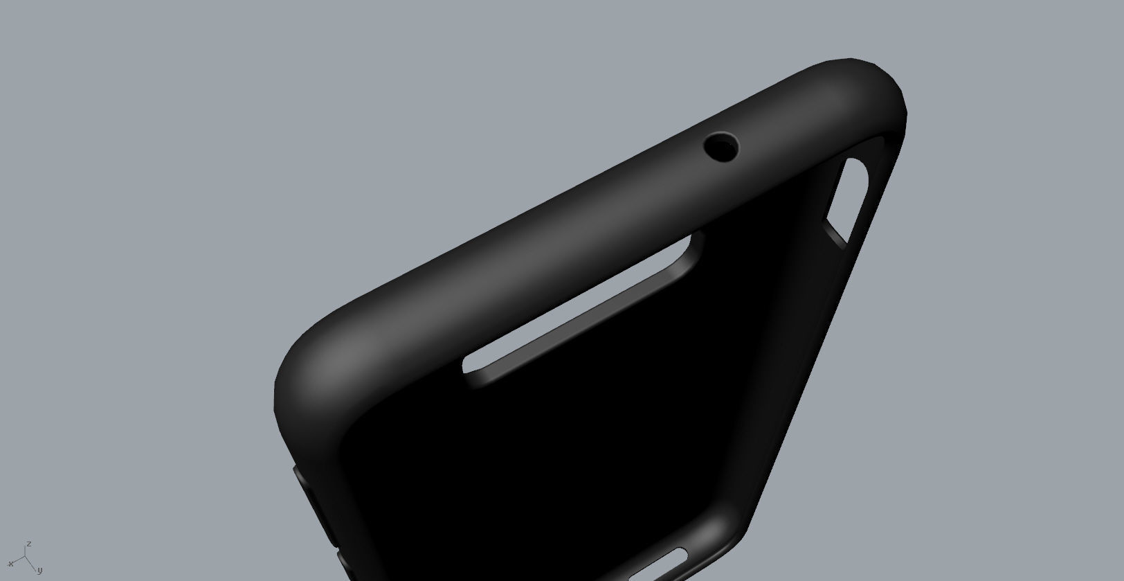 Samsung Galaxy S10e black rubber case design 3D print model_6