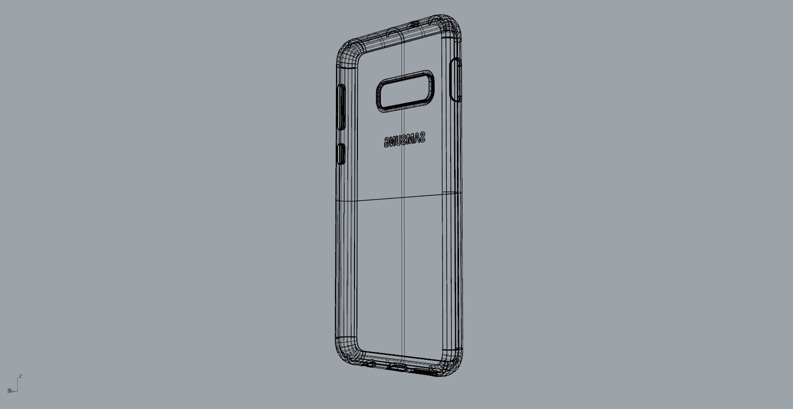 Samsung Galaxy S10e black rubber case design 3D print model_25