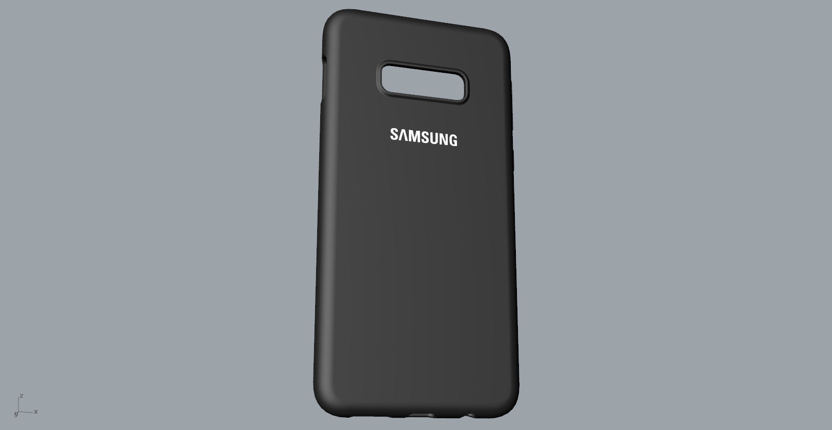 Samsung Galaxy S10e black rubber case design 3D print model_10