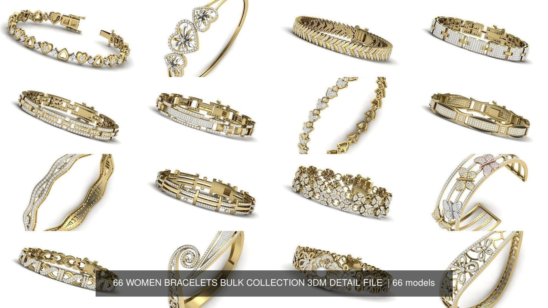 66 WOMEN BRACELETS BULK COLLECTION 3DM DETAIL FILE  _5
