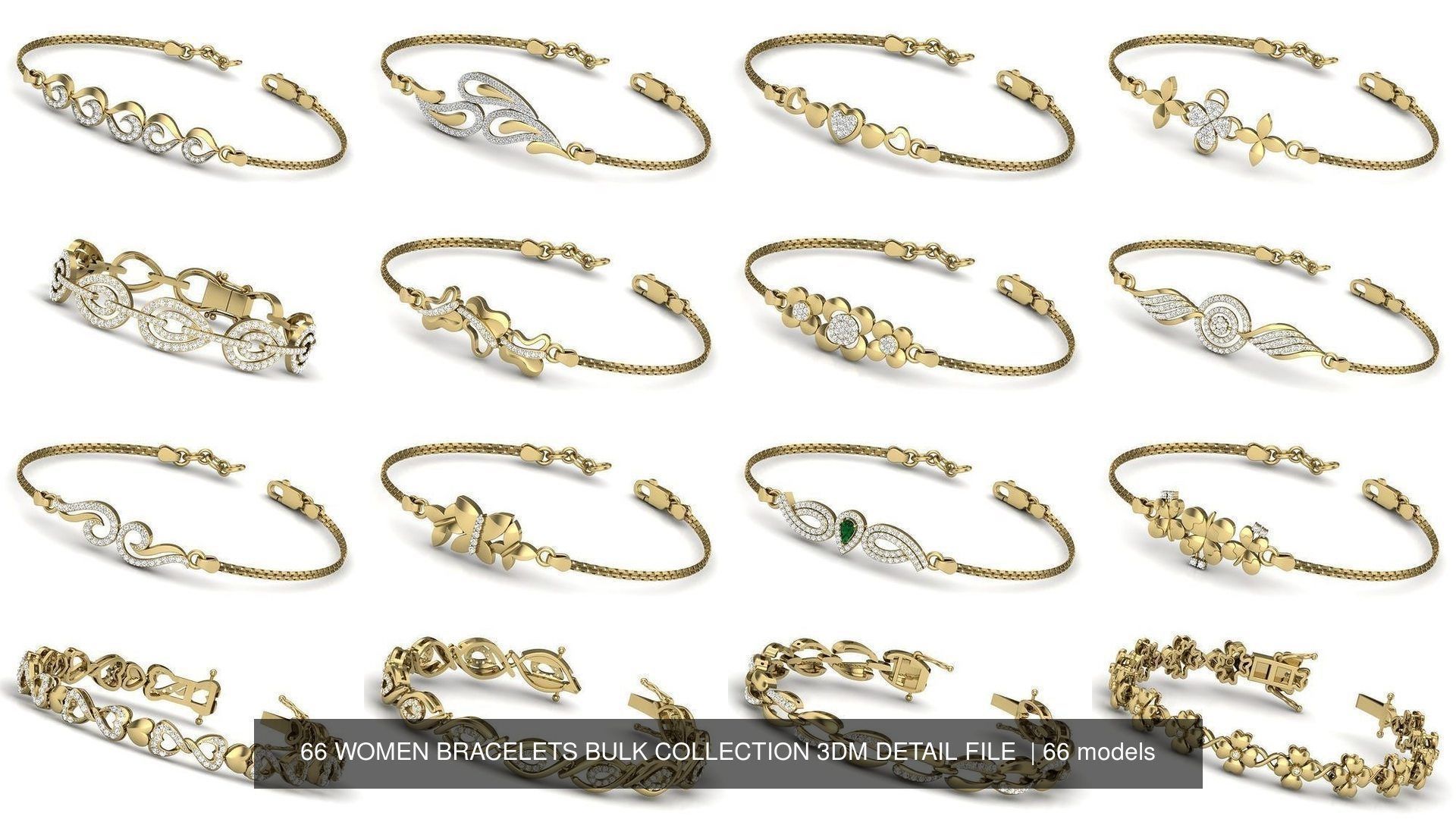 66 WOMEN BRACELETS BULK COLLECTION 3DM DETAIL FILE  _6