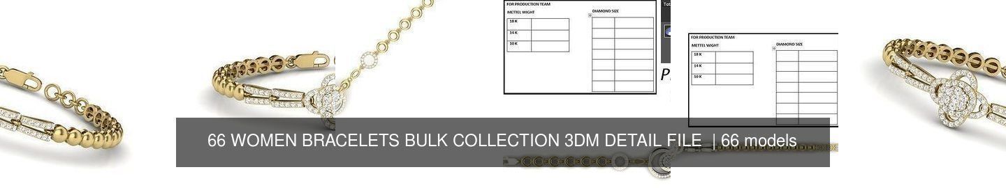 66 WOMEN BRACELETS BULK COLLECTION 3DM DETAIL FILE  _9