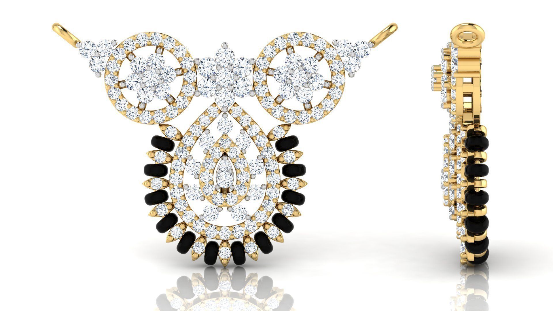 Vaishnavi Mangalsutra Necklace  3D print model_4