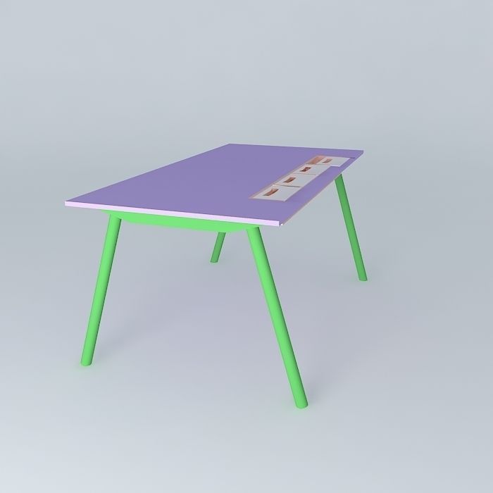 Work table 3D model_1