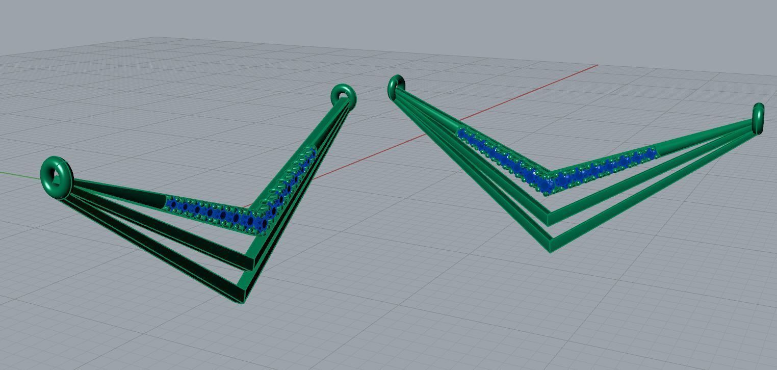 Sharp Geometric Necklace 3D print model_7