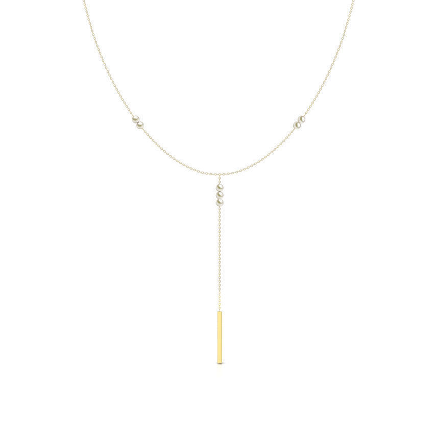 Pearl Linear Necklace 3D print model_14