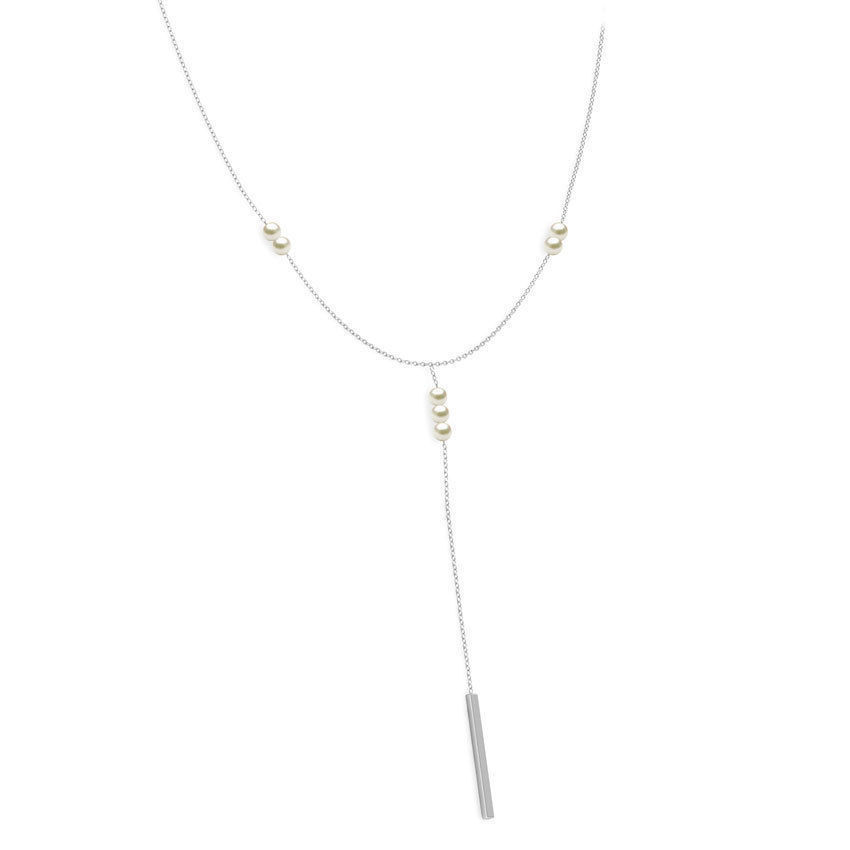 Pearl Linear Necklace 3D print model_13