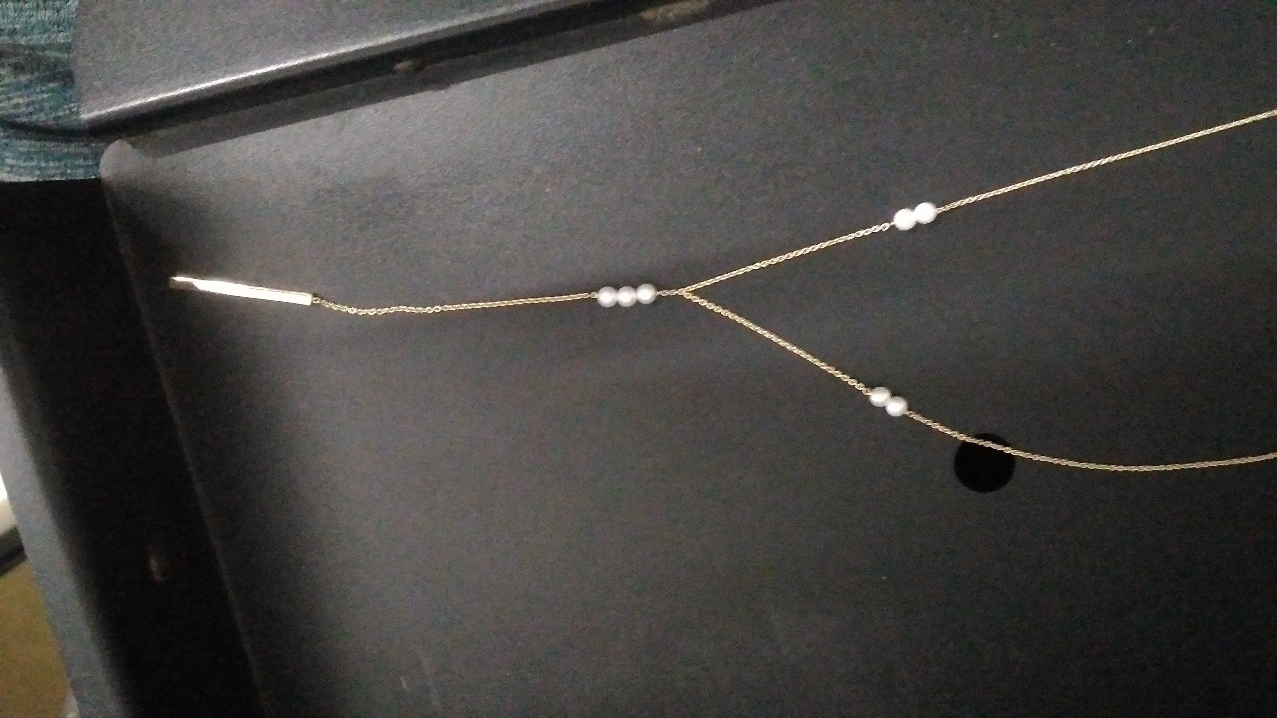 Pearl Linear Necklace 3D print model_8