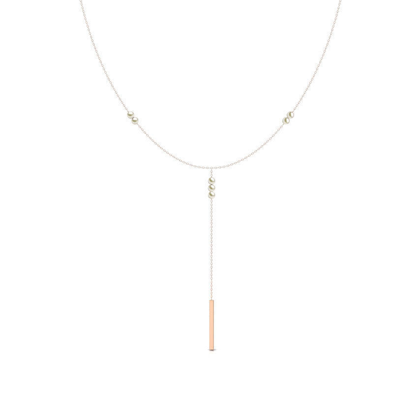 Pearl Linear Necklace 3D print model_10