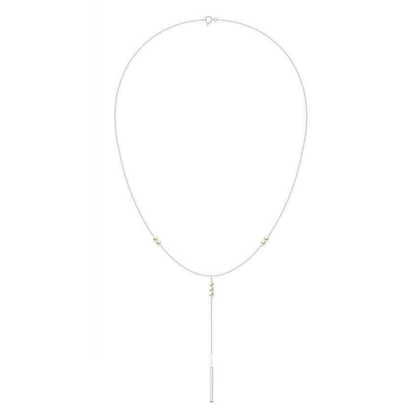 Pearl Linear Necklace 3D print model_5