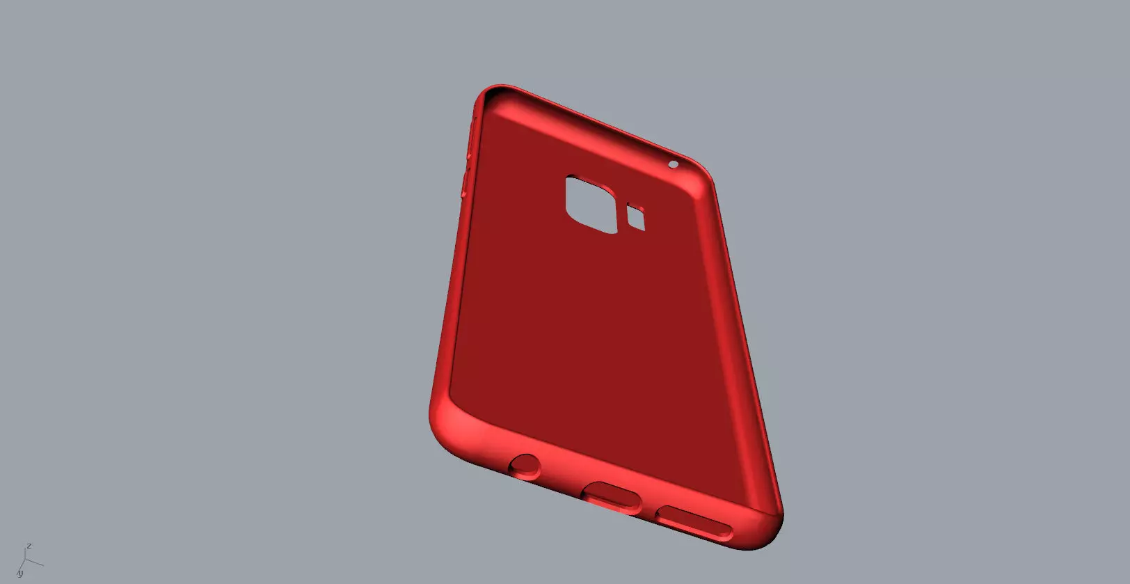 Samsung Galaxy S9 red case 3D print model_0