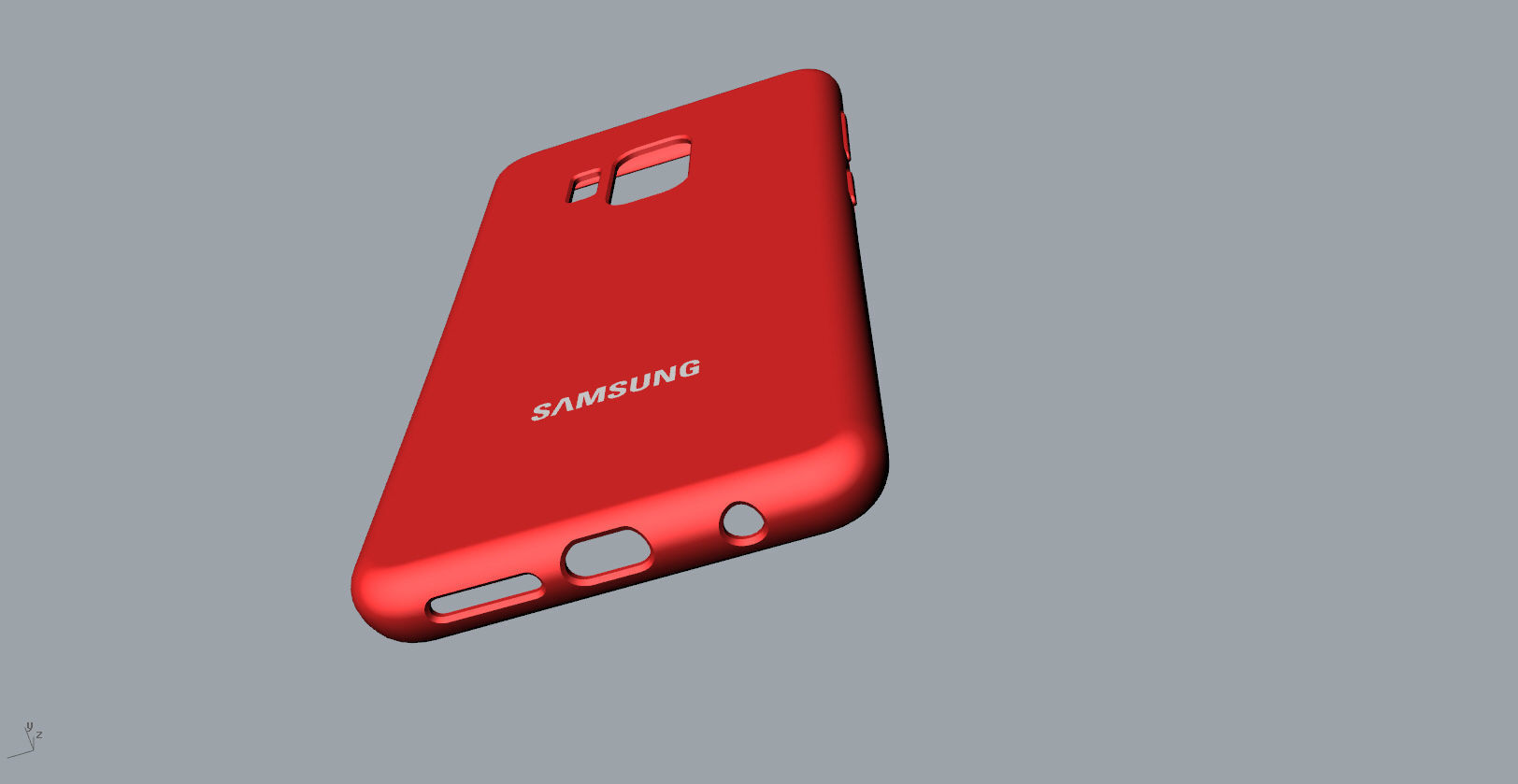 Samsung Galaxy S9 red case 3D print model_3