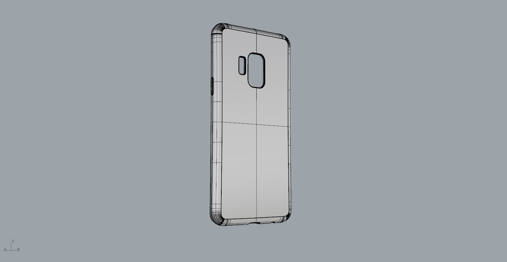 Samsung Galaxy S9 red case 3D print model_25