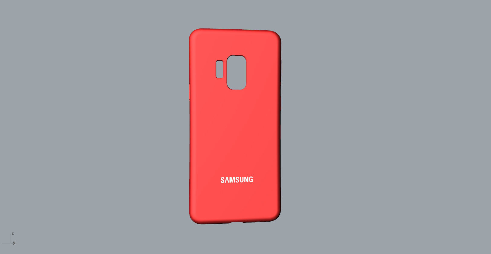 Samsung Galaxy S9 red case 3D print model_6