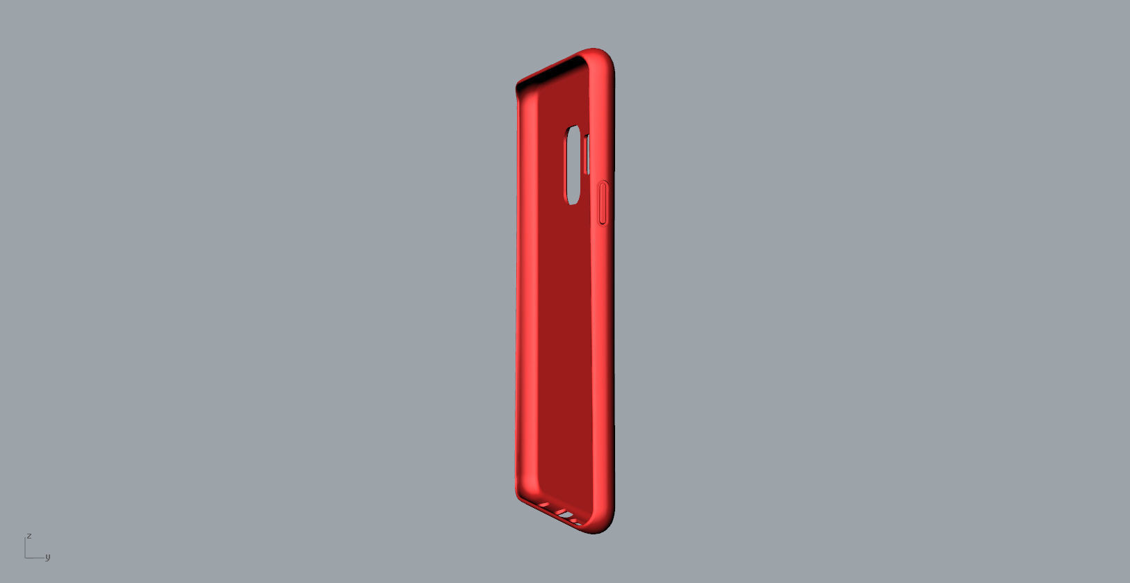 Samsung Galaxy S9 red case 3D print model_2