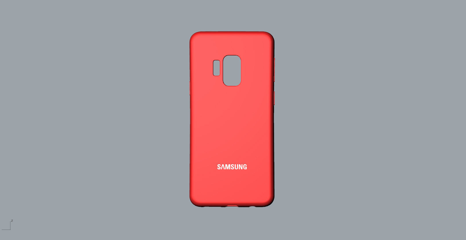 Samsung Galaxy S9 red case 3D print model_9