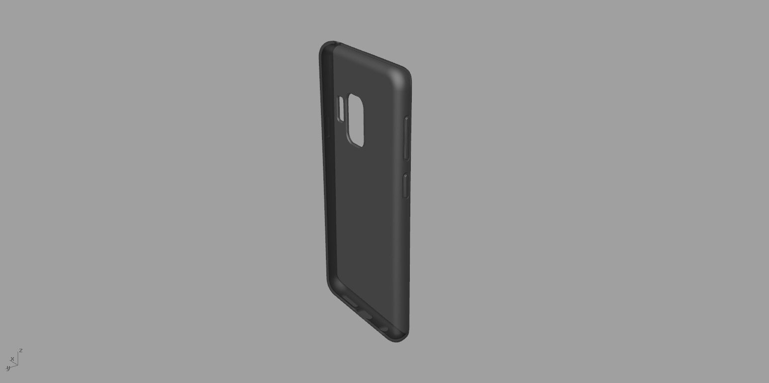 Samsung Galaxy S9 red case 3D print model_19