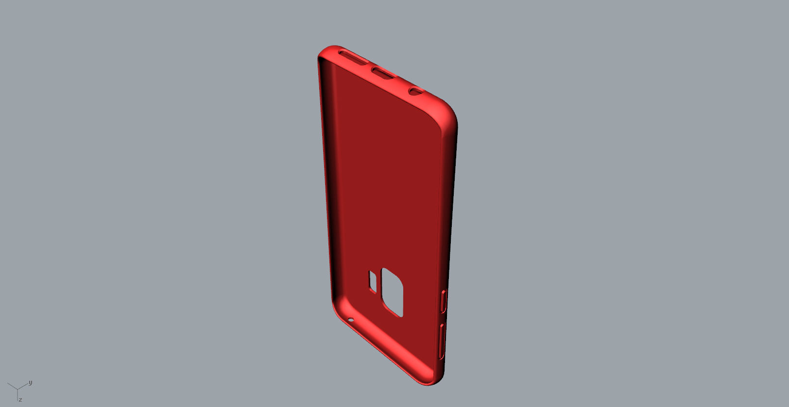 Samsung Galaxy S9 red case 3D print model_10