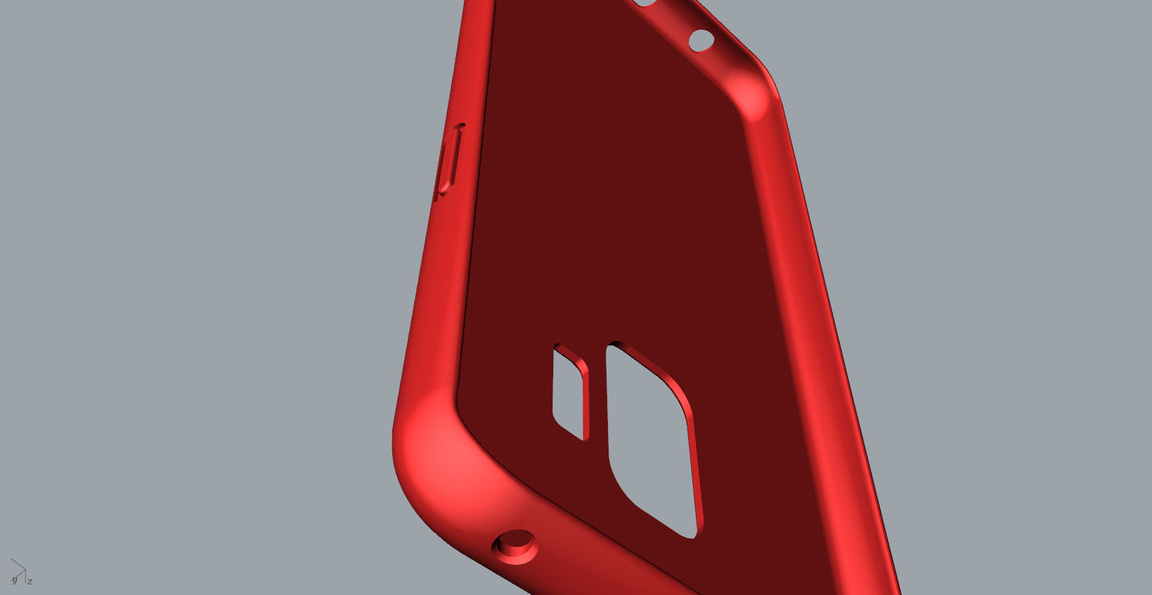 Samsung Galaxy S9 red case 3D print model_8