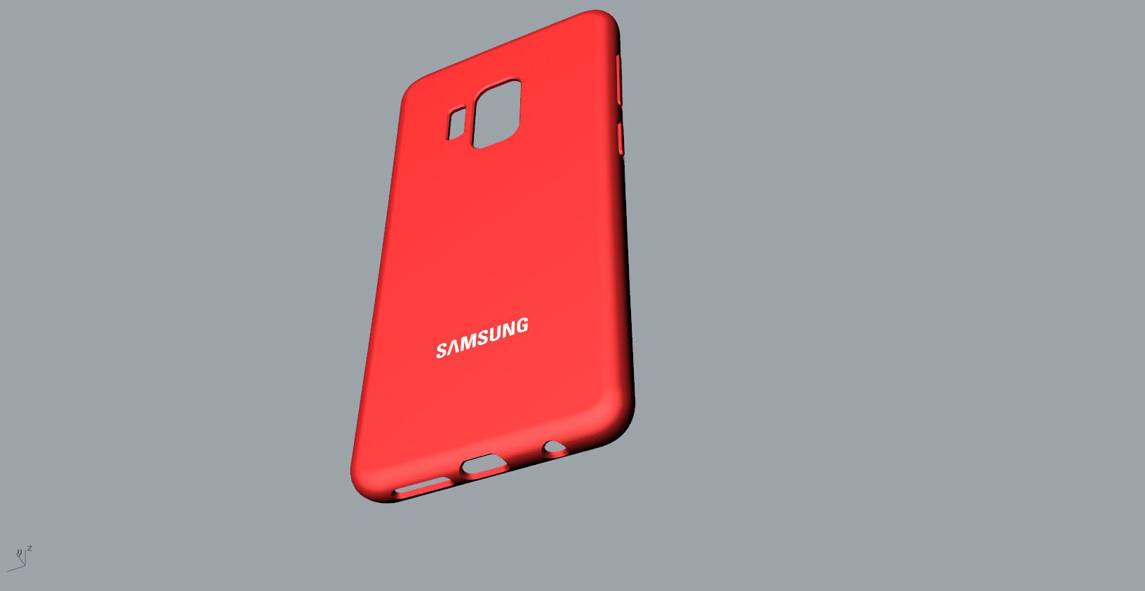 Samsung Galaxy S9 red case 3D print model_1