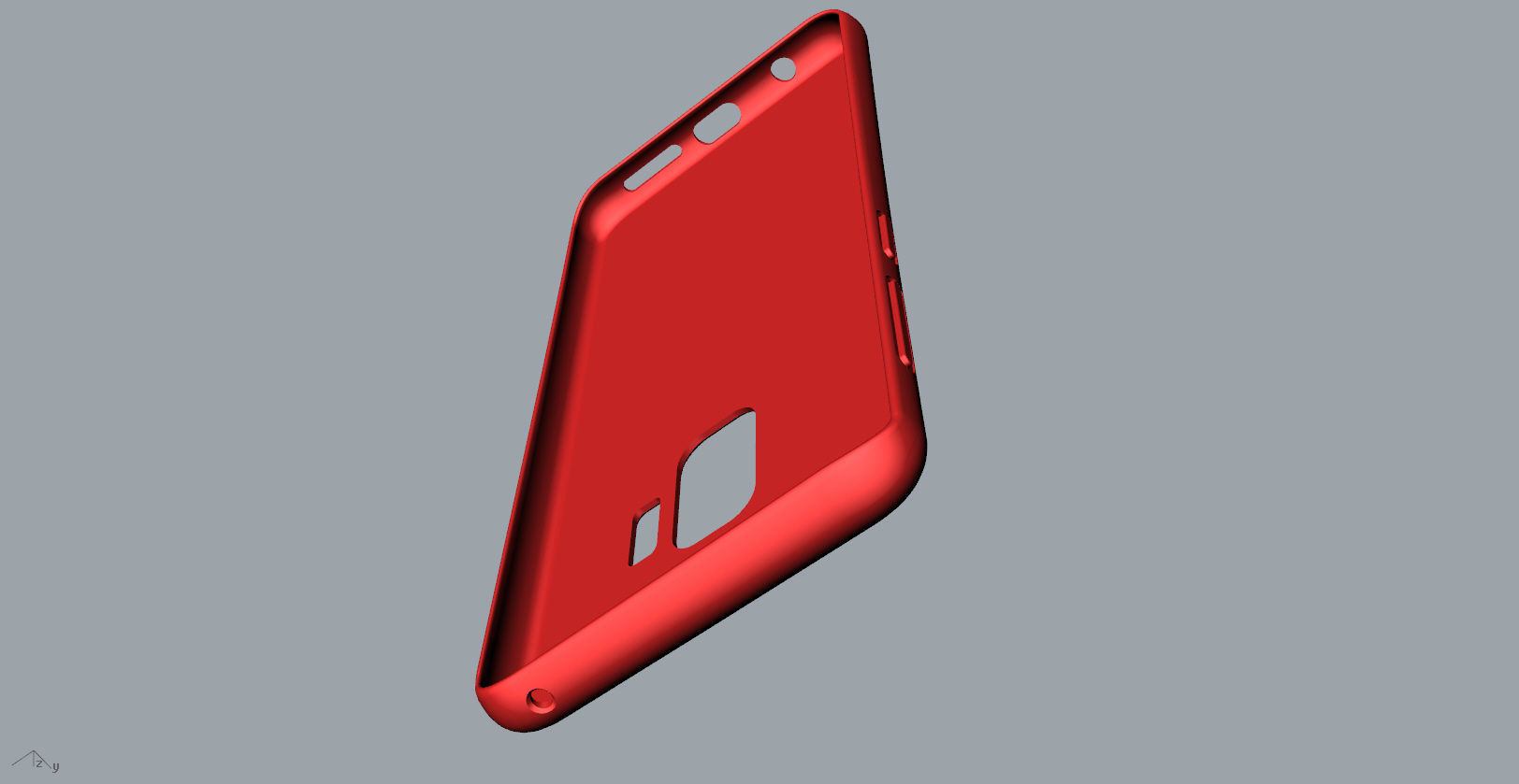 Samsung Galaxy S9 red case 3D print model_7