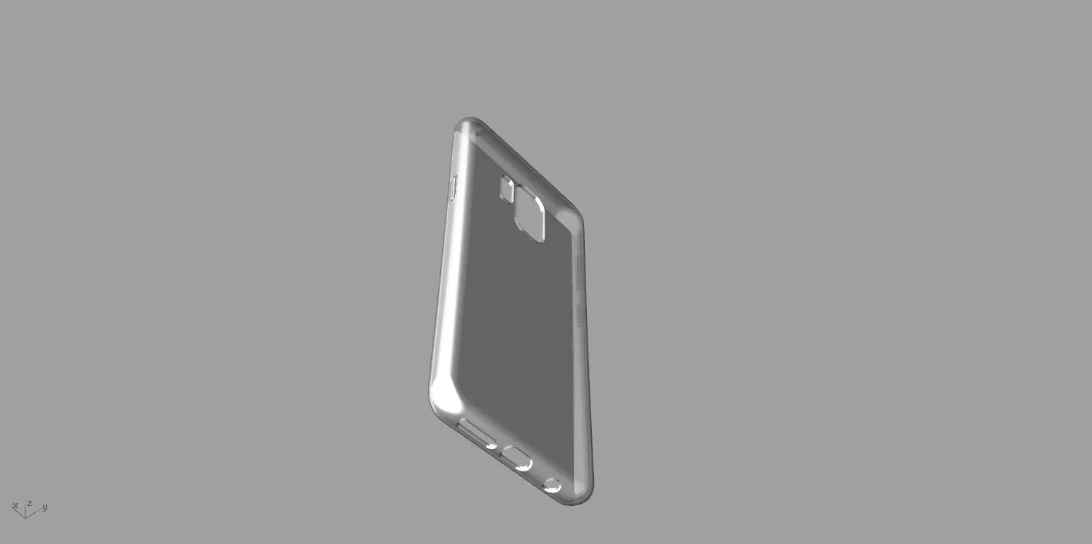 Samsung Galaxy S9 white rubber case 3D model_0