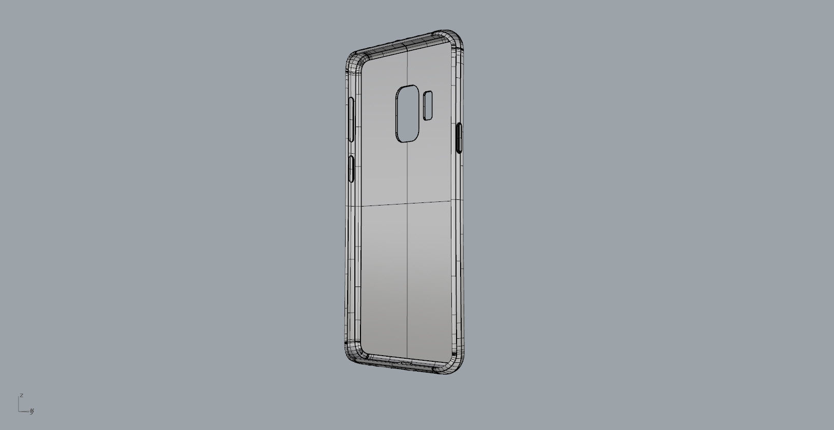 Samsung Galaxy S9 white rubber case 3D model_24