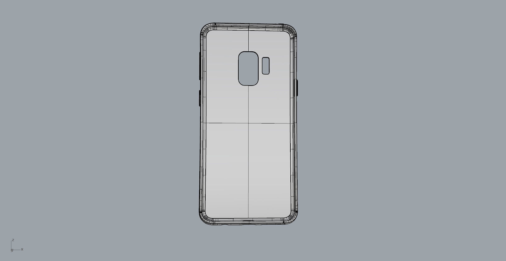 Samsung Galaxy S9 white rubber case 3D model_23