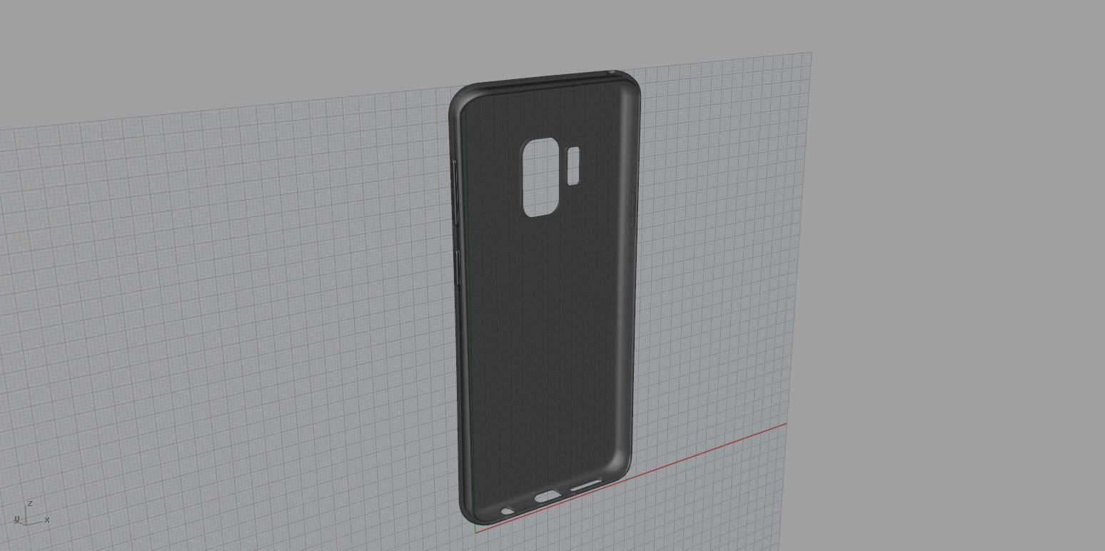 Samsung Galaxy S9 white rubber case 3D model_12