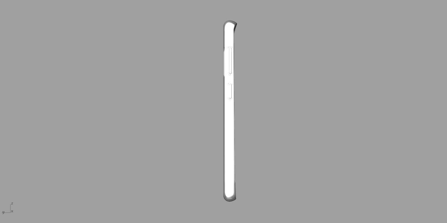 Samsung Galaxy S9 white rubber case 3D model_11