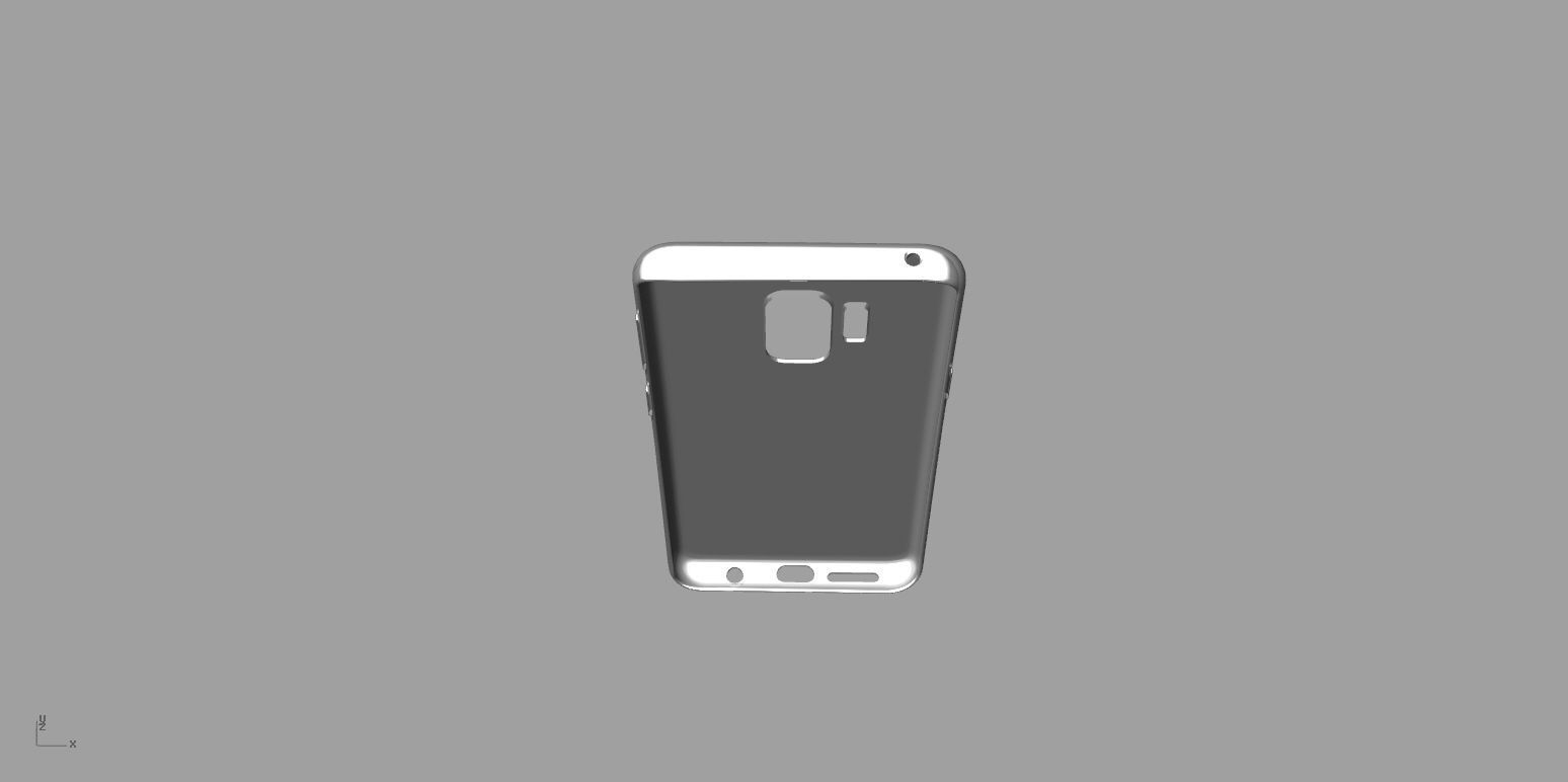 Samsung Galaxy S9 white rubber case 3D model_2