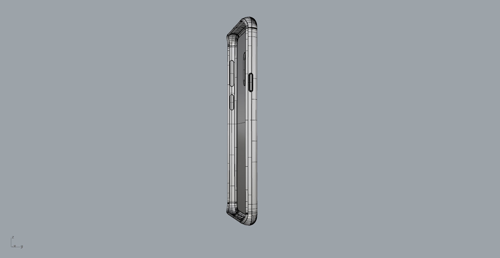 Samsung Galaxy S9 white rubber case 3D model_31