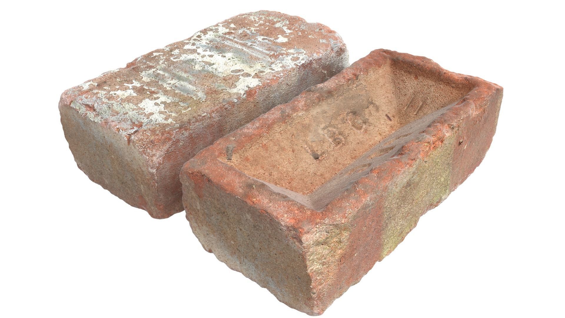 Ultra Realistic Old Brick Scan Pack 8k HD 3D model_6