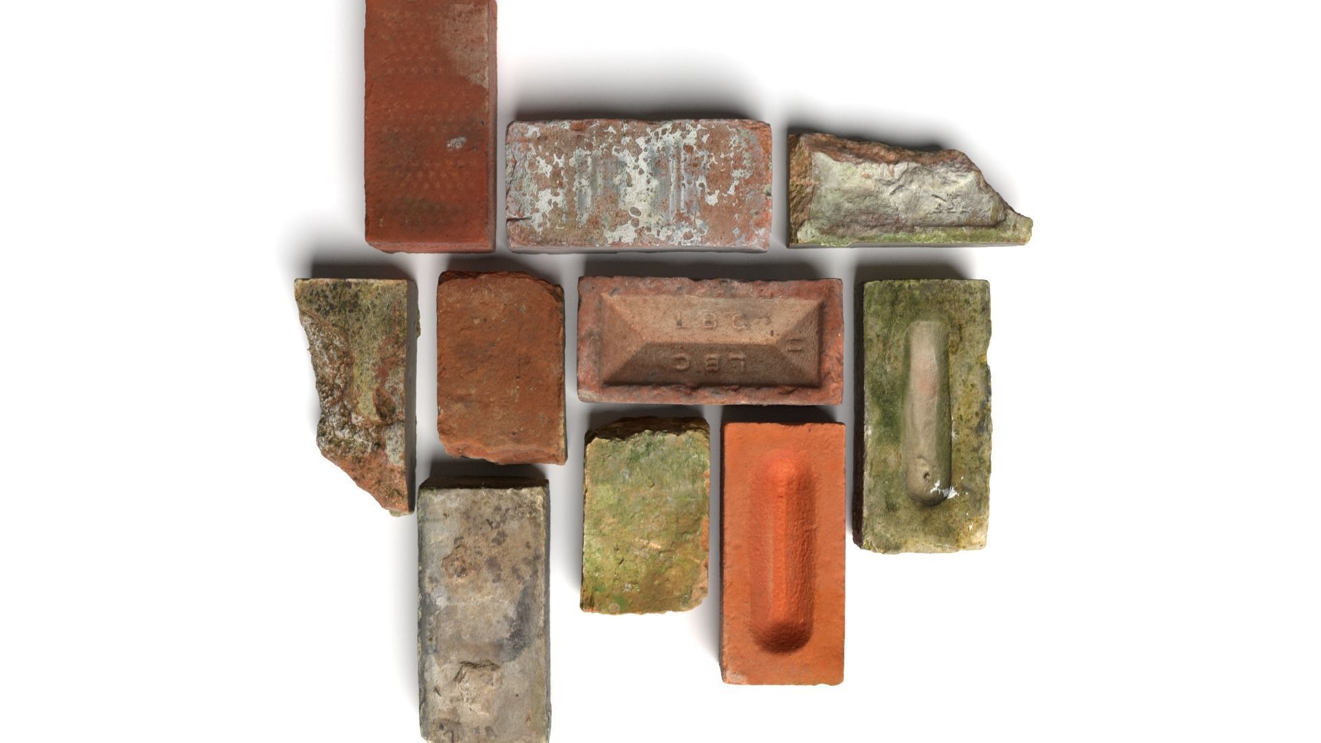 Ultra Realistic Old Brick Scan Pack 8k HD 3D model_1