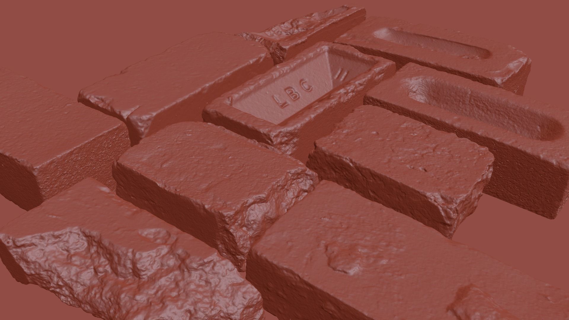 Ultra Realistic Old Brick Scan Pack 8k HD 3D model_13