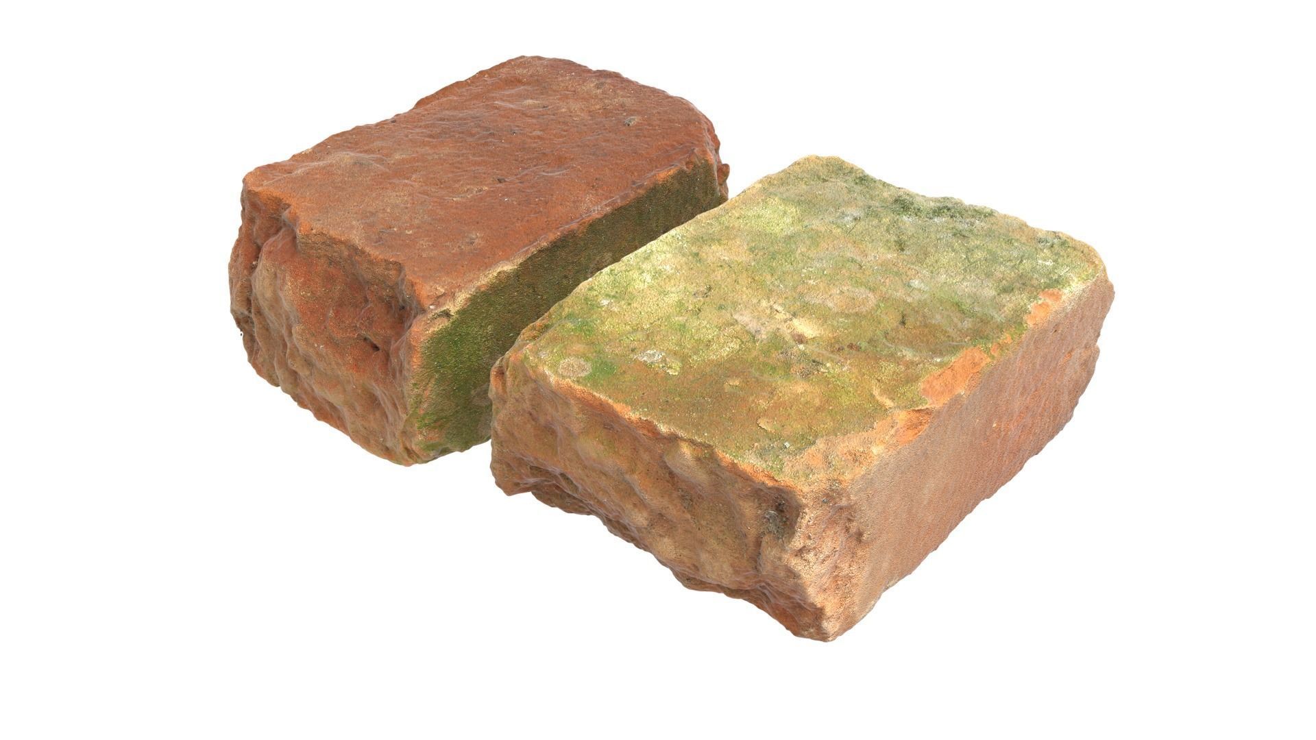Ultra Realistic Old Brick Scan Pack 8k HD 3D model_7