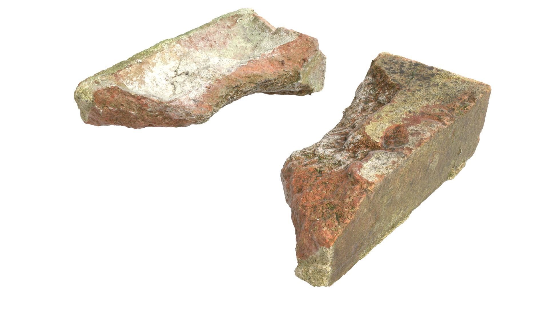 Ultra Realistic Old Brick Scan Pack 8k HD 3D model_10