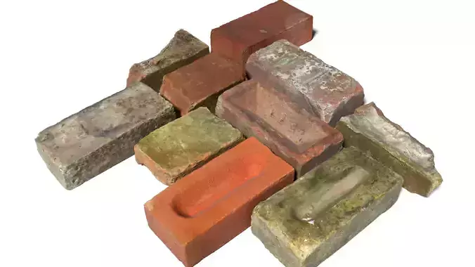 Ultra Realistic Old Brick Scan Pack 8k HD 3D model