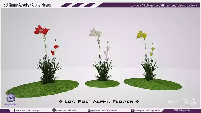 Low Poly Flower Alpha model