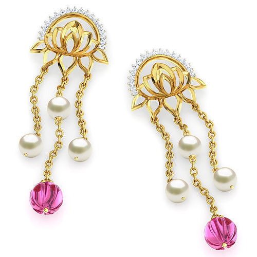 Rambha Drop Earrings 3D print model