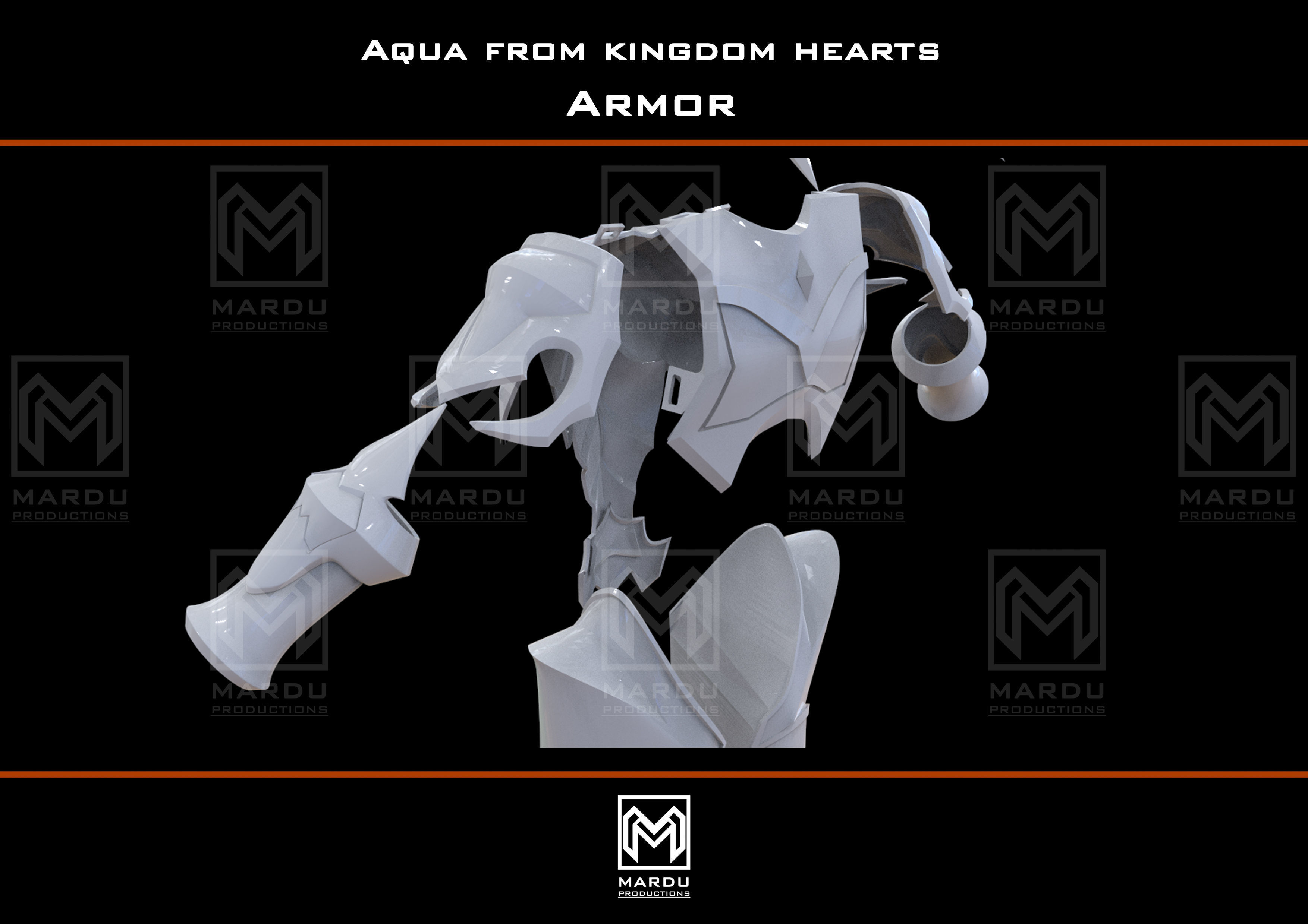 Aqua armor Kingdom Hearts 3D print model_1